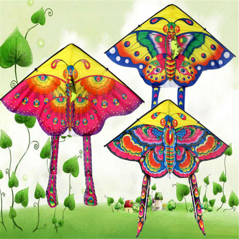 Rainbow Butterfly Kite Outdoor Foldable Kid Kite With 50M Control LineM&O