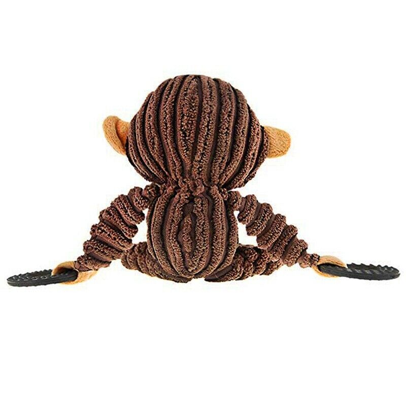 Funny Pet Dog Toys Chew Squeaky Toys Chewing Sound Molar Bite Monkey Shape  Z6C9