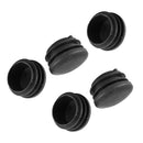 Black Plastic 35mm Dia Blanking End Caps Round Tube Insert 5 Pcs A9B3