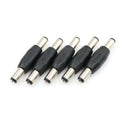 5pcs 5.5*2.1 mm DC Power Plug Connector Male to Male Panel Mounting Adapto FT