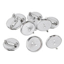 10pcs Brooch Blank Lapel Pin Badge Base Pin-Ba Button Base 23MM Metal