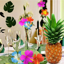 60 Pcs Tropical Party Decoration Supplies 8 inch Tropical Palm Monstera Lea