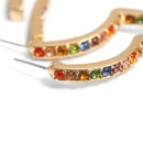 Fashion Crystal Rhinestone Heart Earrings Drop Dangle Earrings Women Jewelry JR