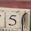 Wooden Perpetual Calendar Retro Rustic Design Living Room Decoration Diy Ye A7O3
