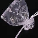 New100X Snowflake White Jewelry Candy Organza Pouch Wedding Favor Bag 7x9 c Gw