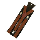Unisex Clip on Suspender Elastic Y-Shape Back Formal Adjustable Braces, Bro