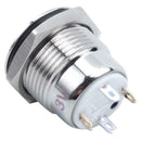 DC3V Blue Illuminated LED 16mm Metal Momentary Push Button Switch SPST