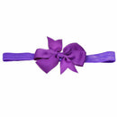 1 Piece Baby Girls Hair Bow Tie Ribbon Decor Hairband Headband (Purple)