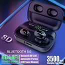 Bluetooth 5.0 Headset Wireless Earphone In-Ear Earbud Dual Headphone
