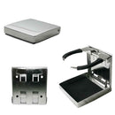 Adjustable Car Boat Folding Cup Drink Holder Stainless Steel Bottle Stand