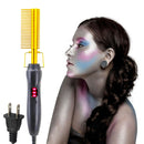 Hair Straighten Comb Electric Heating Comb Anti-Scald Pressing Heated Comb,