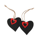 10pcs Red Heart Flower Rectangle Chalkboard Tags Weddings Party Christmas
