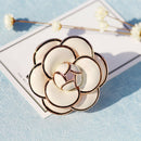 Enamel Camellia Flowers Channel Jewelry Brooches Broaches For Women Sweater