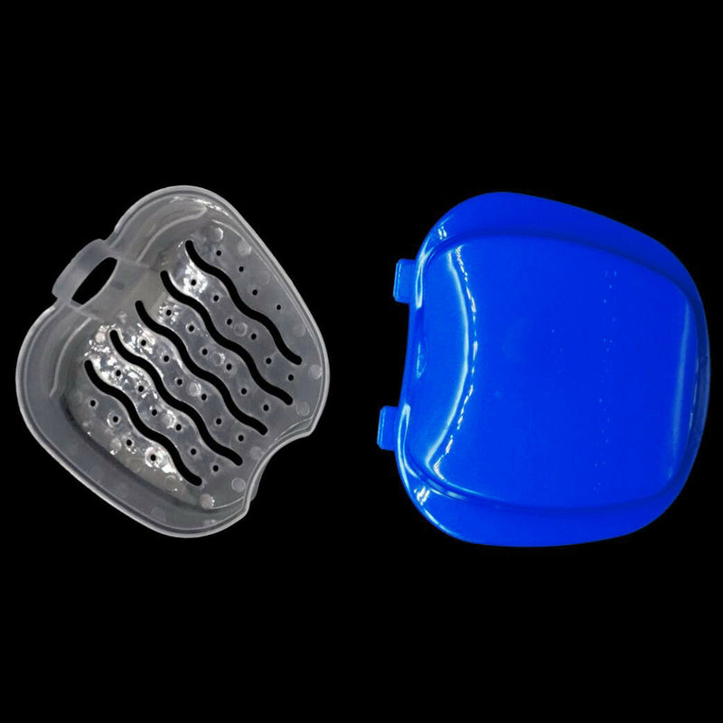 Denture Bath Box Case Dental False Teeth Storage Box with Hanging Net Container