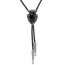 Cowboy  Turquoise Bolo Tie Rodeo Necktie Bootlace Tie Black