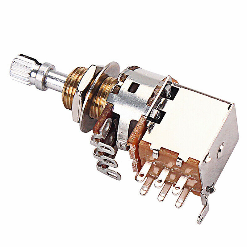 A500K Potentiometer Push Pull Switch Splined Dpdt Pot Shaft 25Mm Electric G
