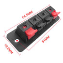 2x 4 Position Push In Jack Spring Audio Speaker Load Terminals Panel Connector
