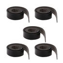 2M In Length Pu Leather Strap Roll Embellishments Black 2cm Wide 5 Pieces