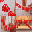 Heart Nonwovens Fabric Flag Party Garland Decor Banner Bunting Wedding B&X