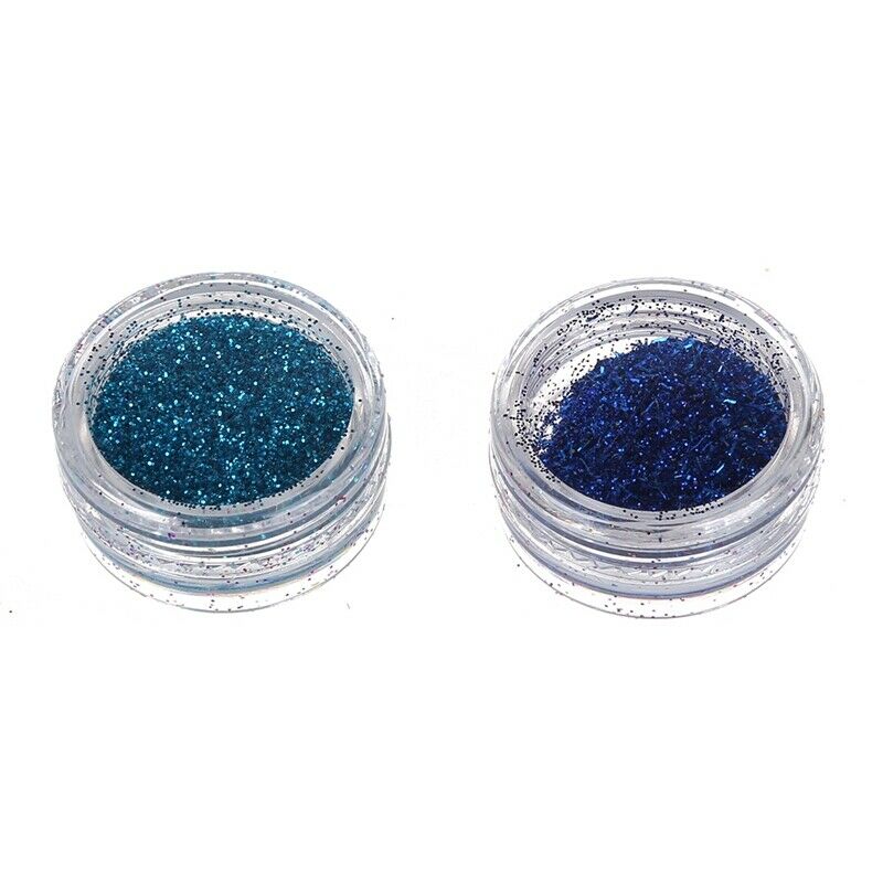 24 x Colors Glitter Powder Glitter Nail Deco for False UV Gel Nail. H4P9