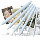 6Pcs White Pastel Charcoal Blender Stump Tortillon Sketch C9M0 Drawing D9E0 E6D3