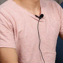 USB Lavalier Microphone Clip on Collar Condenser Lapel Mic for Meeting PC