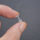 50pcs Clear  Rubber Stem Invisible Ear Stud Pin Replacement Earring Findings