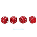 4x Aluminum Alloy Dice Style Car Tire Tyre Wheel Valve Stem Caps Dust Covers Red