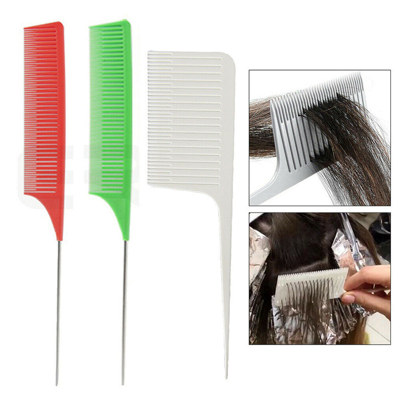 3Pcs Fine Weaving Highlighting Foiling Hair Comb Styling Dyeing Hair Salon