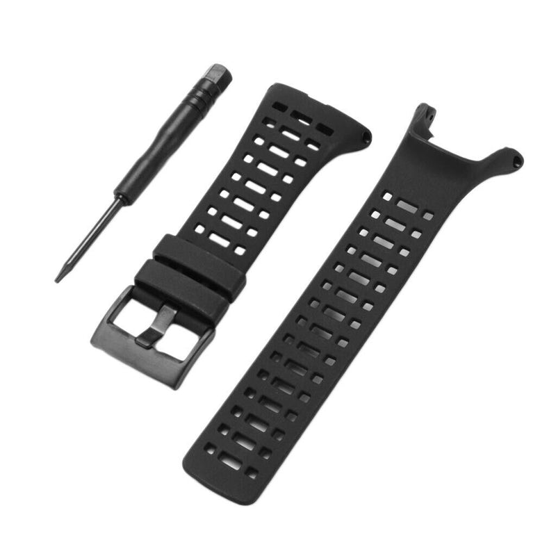 23mm Replacement Black Silicone Rubber  Strap For Suunto Ambit 1 2 3