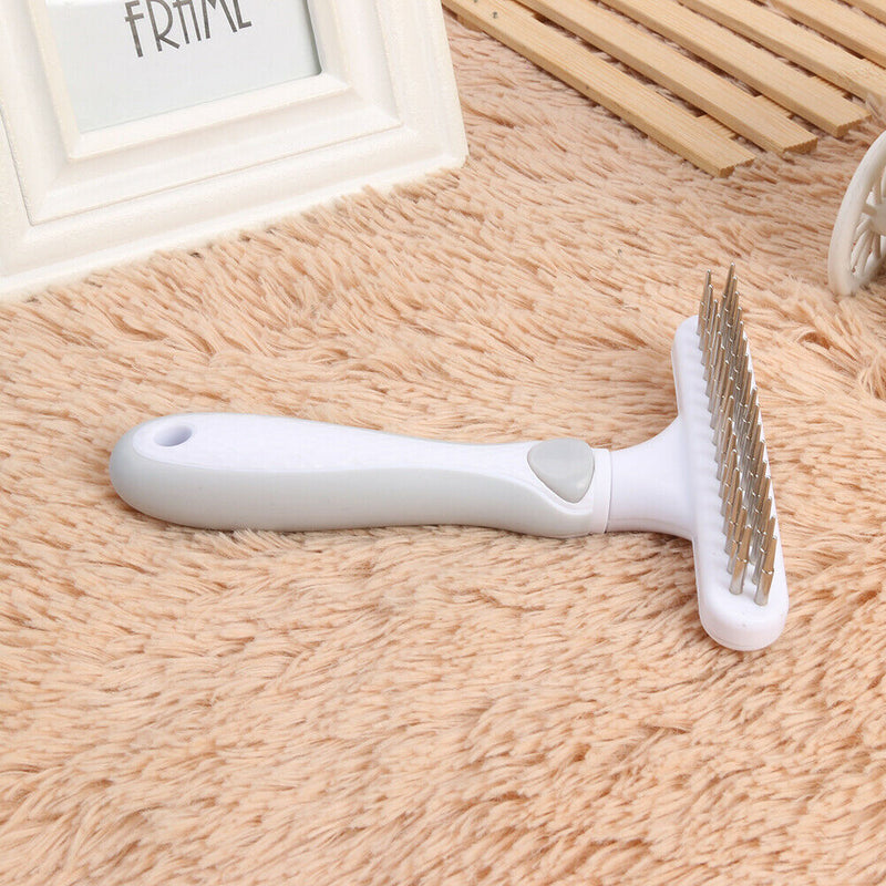 Pet Cat Dog Hair Removal Needle Comb Fur Trimming Open Knot Brush (Green) A