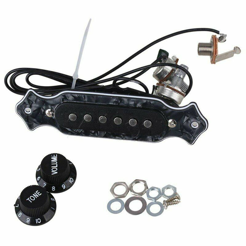 Pre-Wired 6-String Single Coil Pickup Harness with Volume & Tone Pots for E