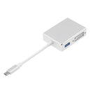 Multifunctional 4-in-1 Type-C to VGA HDMI DVI USB3.0 Port Converter Adapter