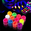 12 Boxes Christmas Luminous Nail Powder Tips Decoration Glitter Dip Powder