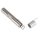 2 in 1 USB Rechargeable Mini Red Pointer Pen with White LED Light Torch