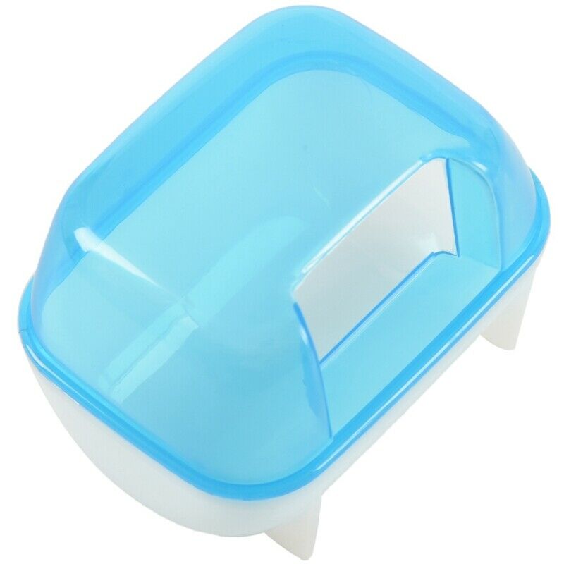 5X(Pet Hamster Bathroom Bath Sand Room Sauna Toilet Blue White 10x7x7cm R6Z7)
