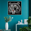 5D DIY Diamond Painting Black Tiger Cross Stitch Embroidery Rhinestones Kit