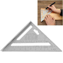 7inch Aluminum Alloy Measuring Right Angle Triangle Woodworking Tool Ruler R3I5