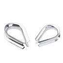 2x 6mm Stainless Steel Marine Wire Rope Eyelet Thimble Hard Eye Protection