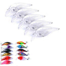 10PCS Unpainted Crankbait Fishing Lure Body Blank lures 7.5cm  10.2g DRP