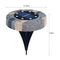 4x 8 LED Solar Buried Light Waterproof Under Ground Lawn Lamp (White Light)
