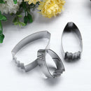 3pcs Calliopsis Cutters Set Stainless Steel Fondant Cakes Mould Tools