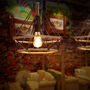 Industrial Manila Rope Metal Pendant Lampshade Chandelier