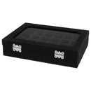 Velvet Jewelry Necklace Earringing Storage Display Box Case Woman Gift Black