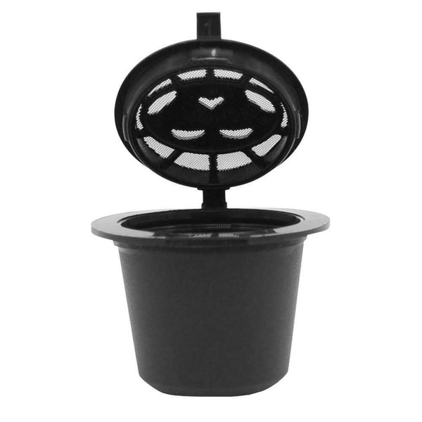 3pcs Refillable Reuse Coffee Capsule Filters for Nespresso Machine (Black)