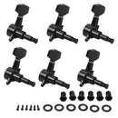 6Pcs Metal Tuning Pegs Machine Heads 6R 1:18 Gear Ratio Black for