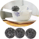 6pc Stainless Steel Scrubbing Pads Boiler Bowl Pan Kitchen Cleaning Tool New
