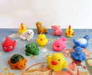 13Pcs Soft Rubber Float Sqeeze Sound Baby Wash Bath Play Animals Baby Toys 3C