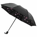 Cherry shade Manually 3 fold fold umbrella women Vinyl sun change umbrella