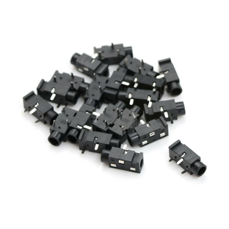 20Pcs PJ320B 3.5MM Female Audio Connector 3 Pin SMT SMD Stereo Headphone JackES